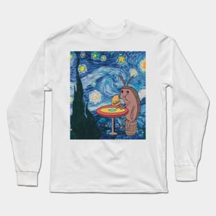 Starry Night SpongeBob Fish Long Sleeve T-Shirt